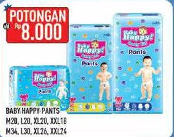 Promo Harga Baby Happy Body Fit Pants M20, L20, XL20, XXL18, M34, L30, XL26, XXL24  - Hypermart