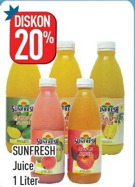 Promo Harga SUNFRESH Juice 1 ltr - Hypermart