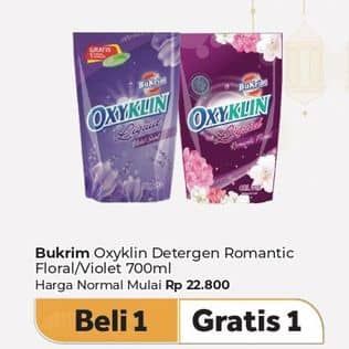 Promo Harga Bukrim Oxy Klin Liquid Violet Scent, Romantic Floral 700 ml - Carrefour