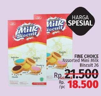 Promo Harga FINE CHOICE Assorted Mini Milk Biscuit  - LotteMart