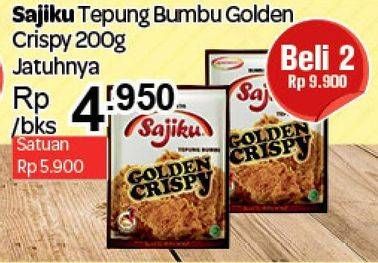Promo Harga Ajinomoto Sajiku Tepung Bumbu Golden Crispy 200 gr - Carrefour