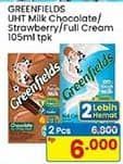 Promo Harga Greenfields UHT Chocolate, Full Cream 105 ml - Indomaret