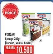 Promo Harga Pondan Sponge Cake Mix Chocolate, Pandan, Vanilla 200 gr - Hypermart