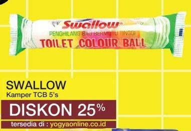 Promo Harga SWALLOW Naphthalene Toilet Colour Ball S-109 5 pcs - Yogya