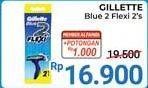 Promo Harga Gillette Blue II Flexi 2 pcs - Alfamidi