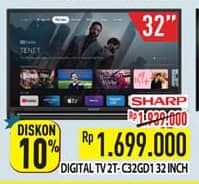 Promo Harga Sharp 2T-C32GD1500i  - Hypermart