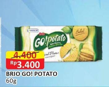 Promo Harga SIANTAR TOP GO Potato Biskuit Kentang Original 60 gr - Alfamart