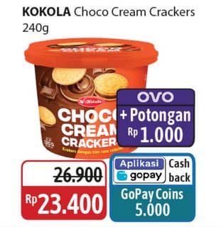 Promo Harga Kokola Cream Crackers Choco 240 gr - Alfamidi