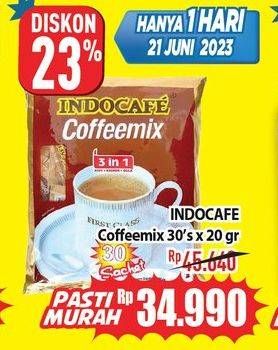 Promo Harga Indocafe Coffeemix per 30 sachet 20 gr - Hypermart