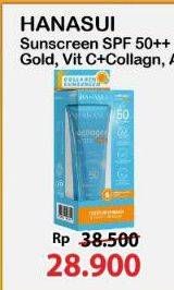 Promo Harga Hanasui Collagen Water Sunscreen SPF 50 30 ml - Alfamart