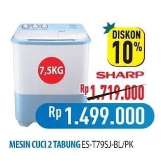 Promo Harga Sharp ES-T79SJ-BL/PK  - Hypermart