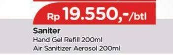 Promo Harga SANITER Air & Surface Sanitizer Aerosol Fresh Clean 200 ml - TIP TOP