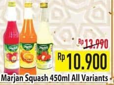 Promo Harga Marjan Syrup Squash All Variants 450 ml - Hypermart