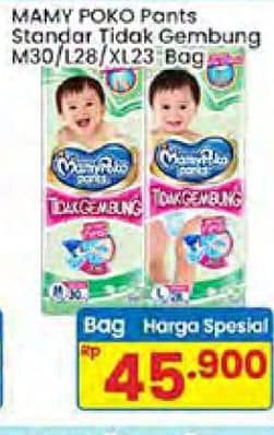 Promo Harga Mamy Poko Pants Xtra Kering Slim Tidak Gembung M30, L28, XL23 23 pcs - Indomaret