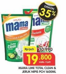 Promo Harga MAMA Lime / Lemon Total Clean, Jeruk Nipis 1600 ml - Superindo