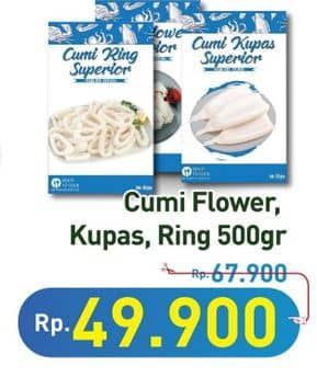 Cumi Cumi Flower/Kupas/Ring  Diskon 26%, Harga Promo Rp49.900, Harga Normal Rp67.900