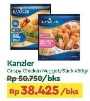 Promo Harga Kanzler Chicken Nugget Crispy, Stick Crispy 450 gr - TIP TOP