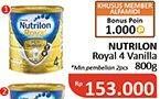 Promo Harga NUTRILON Royal 4 Susu Pertumbuhan Vanilla 800 gr - Alfamidi