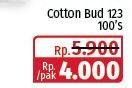 Promo Harga Ideal Cotton Bud 123 100 pcs - Lotte Grosir