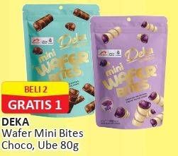 Promo Harga DUA KELINCI Deka Mini Wafer Bites Choco Choco, Ube 80 gr - Alfamart