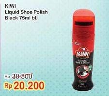 Promo Harga KIWI Liquid Shoe Polish Black 75 ml - Indomaret