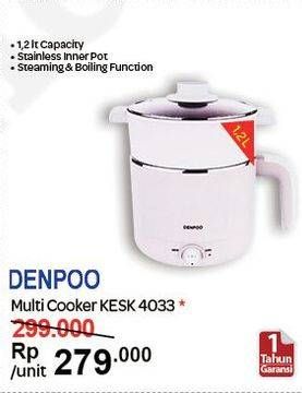 Promo Harga DENPOO KESK 4033 | Electric Pot Steamer Cooker  - Carrefour