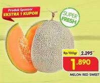 Promo Harga Melon Red Sweet per 100 gr - Superindo