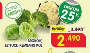 Promo Harga Brokoli/ Lettuce/ Kembang Kol  - Superindo