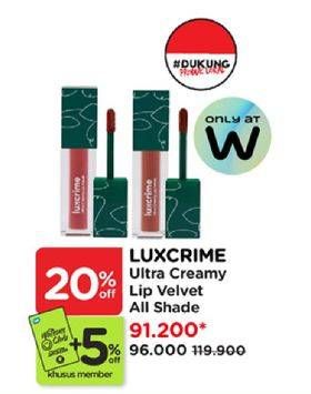 Promo Harga Luxcrime Ultra Creamy Lip Velvet All Variants  - Watsons