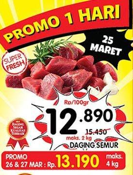 Promo Harga Daging Semur per 100 gr - Superindo