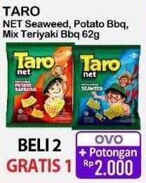 Promo Harga Taro Net Mix Teriyaki Barbeque, Potato BBQ, Seaweed 65 gr - Alfamart