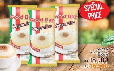 Promo Harga Good Day Cappuccino per 10 sachet 25 gr - LotteMart