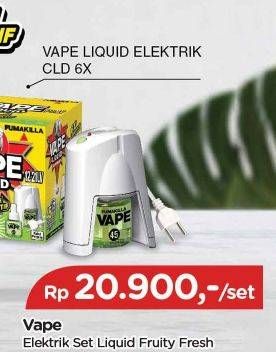 Promo Harga Fumakilla Vape Electric Liquid Set Fruity Fresh 45 ml - TIP TOP