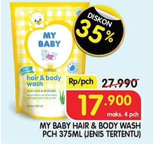 Promo Harga My Baby Hair & Body Wash 400 ml - Superindo