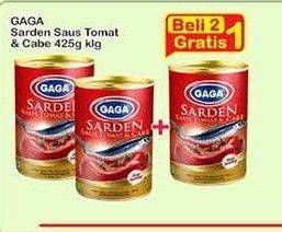Promo Harga Gaga Sardines In Tomato Sauce Chilli/ Tomat Dan Cabe 425 gr - Indomaret