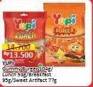 Promo Harga Yupi Candy Big Burger, Mini Burger, Gummy Lunch, Gummy Breakfast, Sweet Artifact 77 gr - Alfamart