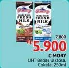 Promo Harga Cimory Susu UHT Bebas Laktosa, Chocolate 250 ml - Alfamidi