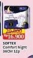 Promo Harga Softex Comfort Night Wing 36cm 12 pcs - Alfamart