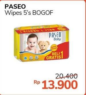 Promo Harga PASEO Baby Wipes BOGOF 5 pcs - Alfamidi