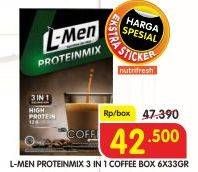 Promo Harga L-MEN Proteinmix Coffee  - Superindo