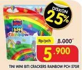 Promo Harga TINI WINI BITI Biskuit Crackers Rainbow Pack 57 gr - Superindo