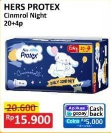 Promo Harga Hers Protex Comfort Night Wing 30cm 24 pcs - Alfamart