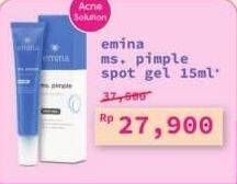 Promo Harga EMINA Ms Pimple Acne Solution Spot Gel 15 ml - Alfamart