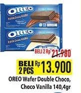 Promo Harga Oreo Wafer Choco Vanilla, Double Choco 140 gr - Hypermart