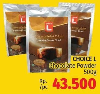 Promo Harga Choice L Chocolate Powder Drink 500 gr - LotteMart