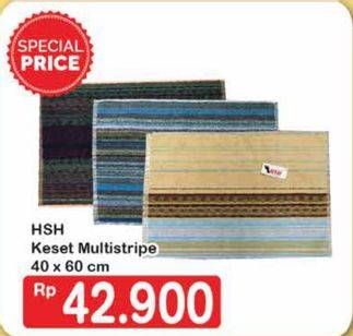 Promo Harga HSH Keset Stripe 40x60 Cm  - Hypermart