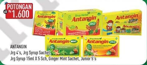 Promo Harga ANTANGIN JRG Obat Masuk Angin Tablet/JRG Syrup Herbal/Junior Obat Masuk Angin  - Hypermart