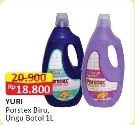 Promo Harga YURI PORSTEX Pembersih Porselen Biru, Lilac 1000 ml - Alfamart