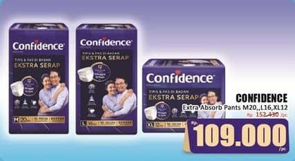 Promo Harga Confidence Adult Pants Slim & Fit Extra Absorb M20, L16, XL12 12 pcs - Hari Hari
