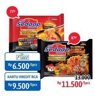 Promo Harga SEDAAP Korean Spicy Chicken, Soup per 5 pcs - Alfamidi